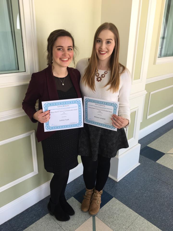 Justine Trask and Melanie Campbell with their awards
