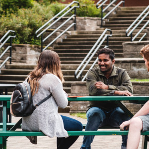 CBU Courtyard students