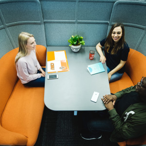 Students library study pod