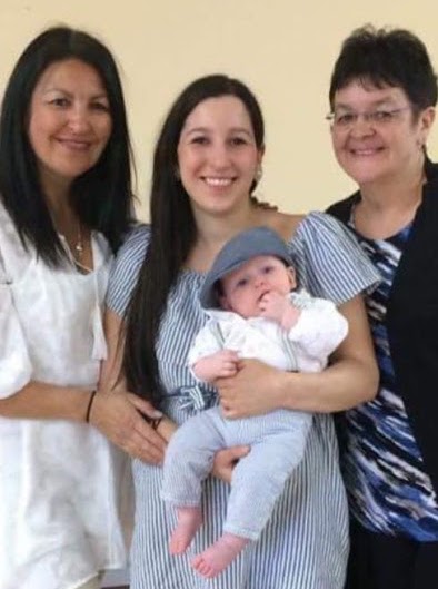 Laurianne pictured with her mom, Roseanne Sylvester, grandson, Kylo Reed Sylvester-Bagnell and daughter, Kalo Sylvester.